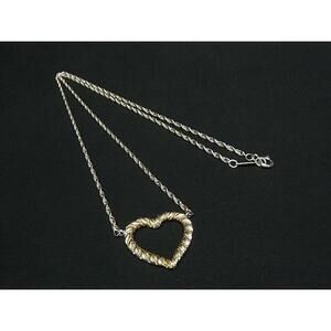 TIFFANY Co Twisted Heart Necklace Silver